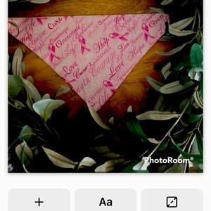 Cancer awareness dog bandannas